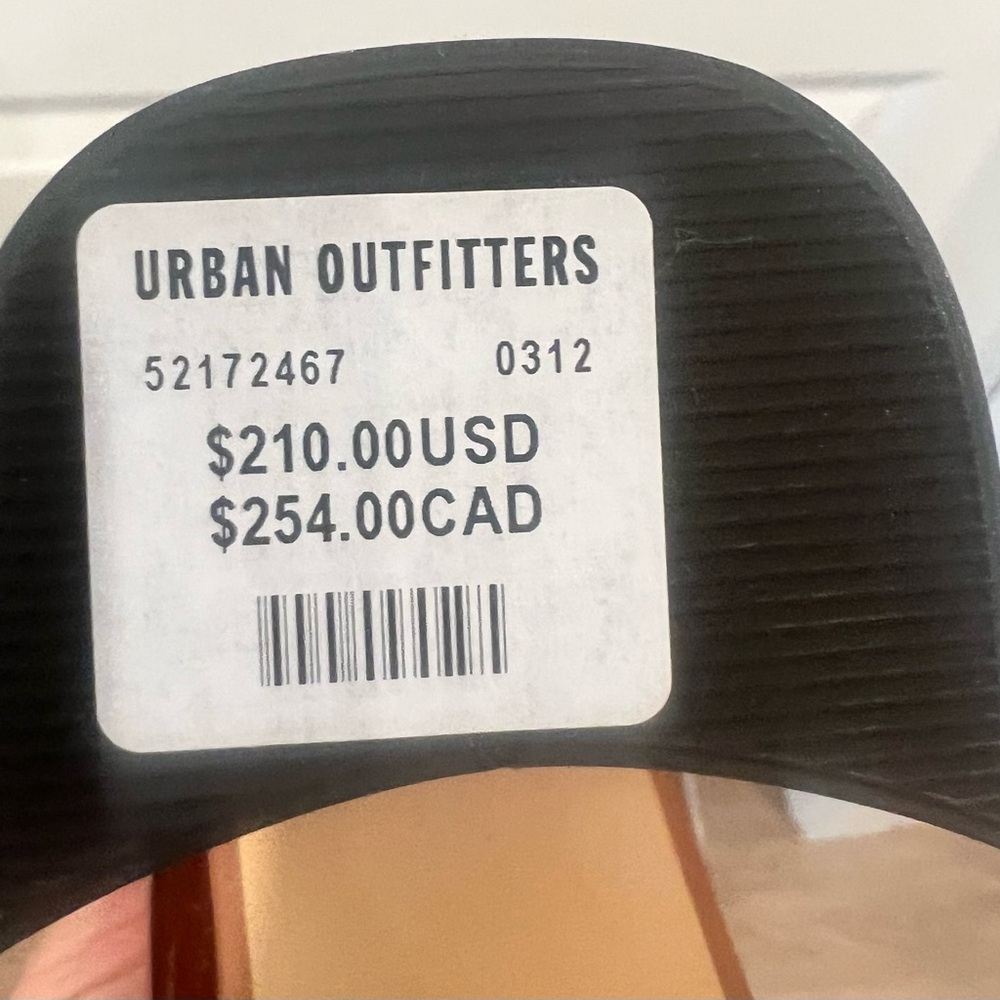 NEW Urban Outfitters Mid Calf Brown Patent Block Heel Boots - Picture 5 of 6